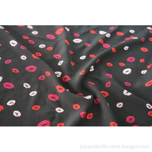 100% Viskose 75D 30s Fine Crepe Print Stoff